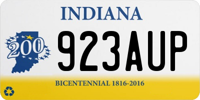 IN license plate 923AUP