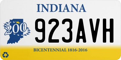 IN license plate 923AVH