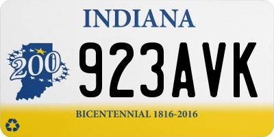 IN license plate 923AVK