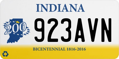 IN license plate 923AVN