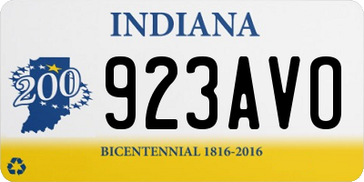 IN license plate 923AVO