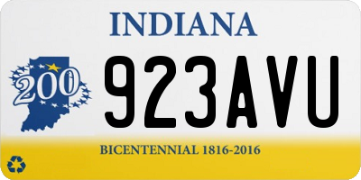 IN license plate 923AVU