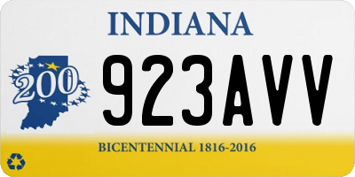 IN license plate 923AVV