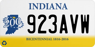 IN license plate 923AVW