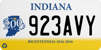 IN license plate 923AVY