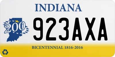 IN license plate 923AXA