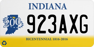 IN license plate 923AXG