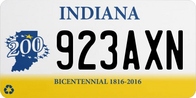 IN license plate 923AXN