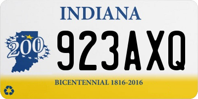 IN license plate 923AXQ