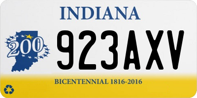IN license plate 923AXV