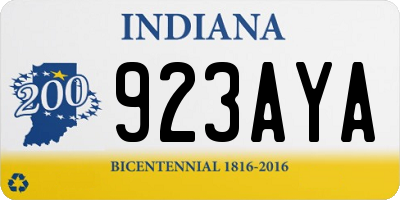 IN license plate 923AYA