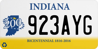 IN license plate 923AYG