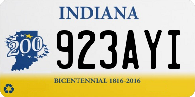 IN license plate 923AYI