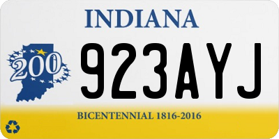 IN license plate 923AYJ