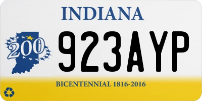 IN license plate 923AYP