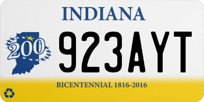 IN license plate 923AYT
