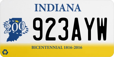 IN license plate 923AYW