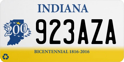 IN license plate 923AZA