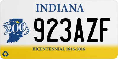 IN license plate 923AZF