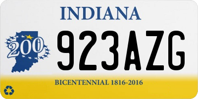 IN license plate 923AZG
