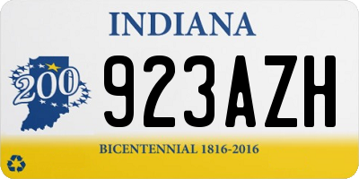 IN license plate 923AZH