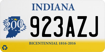 IN license plate 923AZJ