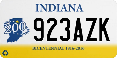 IN license plate 923AZK