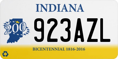 IN license plate 923AZL