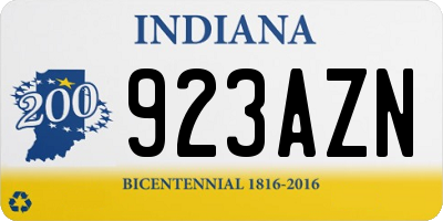 IN license plate 923AZN