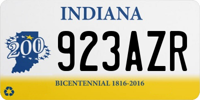 IN license plate 923AZR
