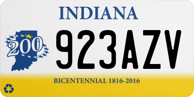 IN license plate 923AZV