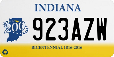 IN license plate 923AZW