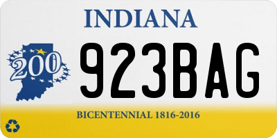 IN license plate 923BAG