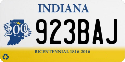 IN license plate 923BAJ