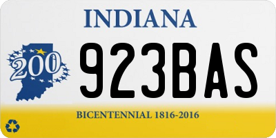 IN license plate 923BAS