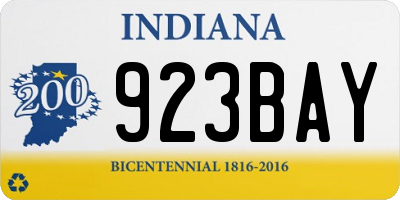 IN license plate 923BAY