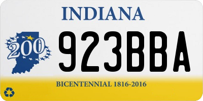 IN license plate 923BBA