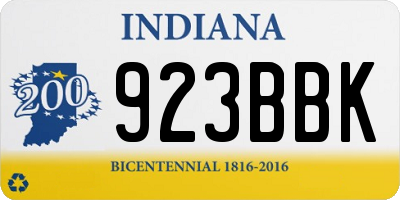 IN license plate 923BBK