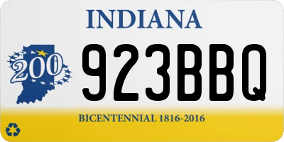 IN license plate 923BBQ