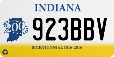 IN license plate 923BBV