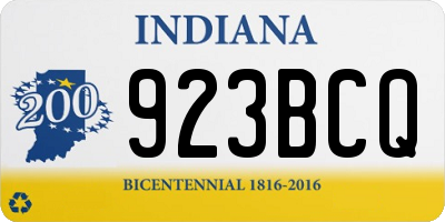 IN license plate 923BCQ