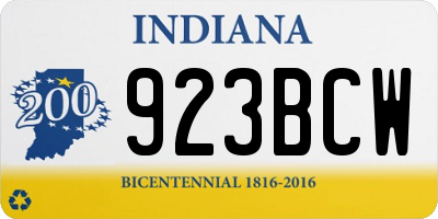 IN license plate 923BCW