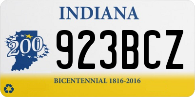 IN license plate 923BCZ