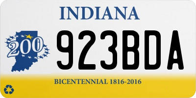 IN license plate 923BDA