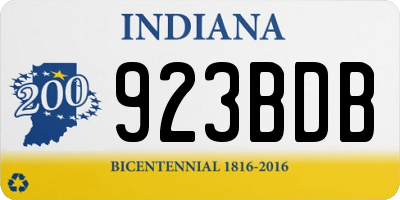 IN license plate 923BDB