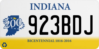 IN license plate 923BDJ