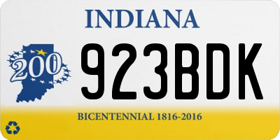 IN license plate 923BDK