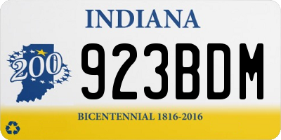 IN license plate 923BDM