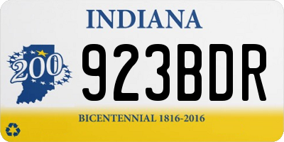 IN license plate 923BDR