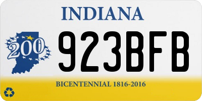IN license plate 923BFB
